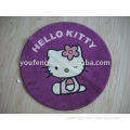 Cute round shower rug with Hello kitty design